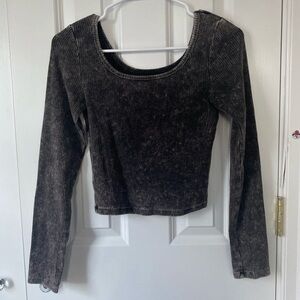 Wild Fable black Ribbed long Sleeve Top - Size Xsmall